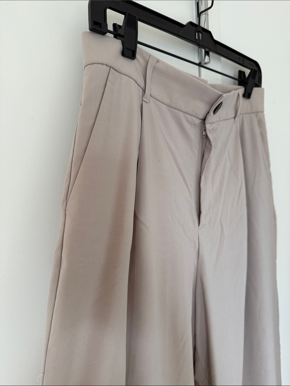 Zara Wide Leg Pants in Light Taupe - Picture 3 of 5